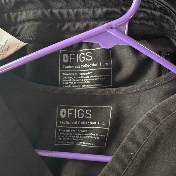 Figs Womens Scrub Set Large/Large Petite - Color Black - Picture 4 of 7